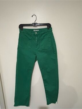 Zara Green Women's Straight Jeans